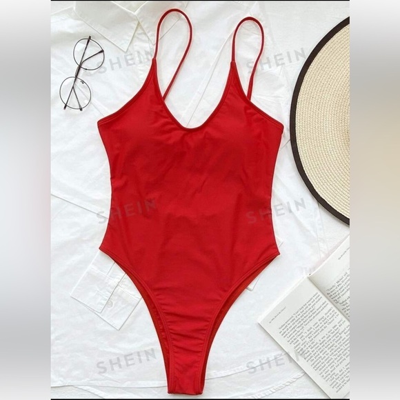 Swim Summer Beach High Cut One Piece Swimsuit Size Small - Picture 2 of 5